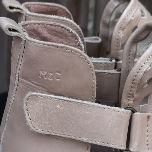 Anthropologie MUSSE & CLOUD Calia leather ankle booties in taupe, size 38 (7 US) - Picture 6 of 9